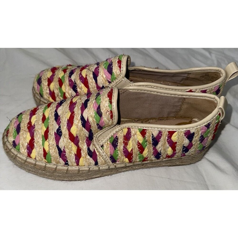 Sam Edelman Carrin Espadrille Platform Shoes Womens Size 8 Slip On Multicolor